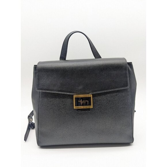 KATE SPADE NY Katy textured leather medium  backpack- BLACK main image 8